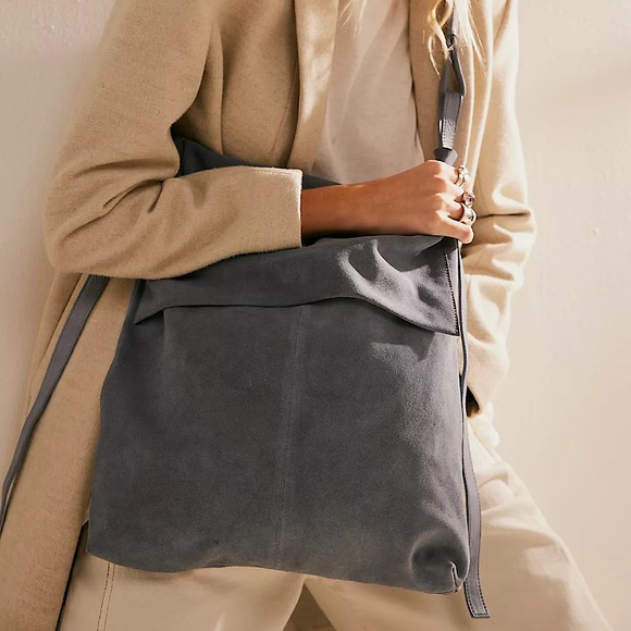 NEW Free People Roswell Slouchy Suede Messenger - Picture 12 of 12